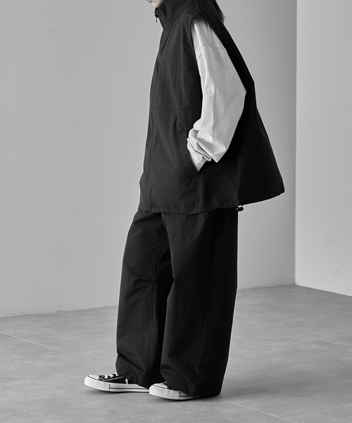 【RUUBON】nylon drawstring pants / ナイロン ドロストパンツ（スラックス）｜RUUBON（ルーボン）