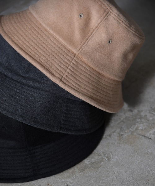 CALIFORNIA OUTFITTERS（カリフォルニア アウトフィッターズ）の「Z-2-SP 11D28 ウール混 メルトン バケットハット（ハット・メンズ・レッド/ベージュ/ネイビー/ブラック/ベージュ系その他/チャコール・ONESIZE）」の13枚目の写真