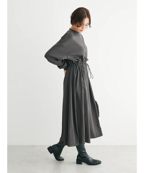 Sugar spoon（シュガースプーン）の「・SUGAR　SPOON　ドロストドッキングワンピ（ワンピース・レディース・ブラウン/チャコールグレー/ブラック/ライトベージュ・FREE）」の11枚目の写真