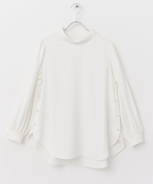 F by ROSSO（エフバイロッソ）の「F by ROSSO　サイドパールハイネックブラウス（シャツ/ブラウス・レディース・ブラック/オフホワイト・FREE）」の20枚目の写真