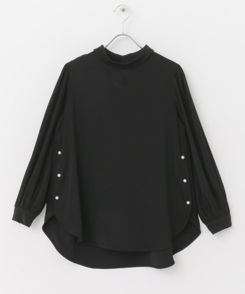 F by ROSSO（エフバイロッソ）の「F by ROSSO　サイドパールハイネックブラウス（シャツ/ブラウス・レディース・ブラック/オフホワイト・FREE）」の21枚目の写真