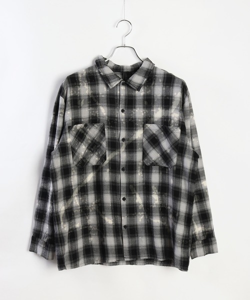 WESTSEA(ウエストシー)の「オンブレチェック ブリーチ加工シャツ(シャツ/ブラウス・メンズ・ネイビー/グリーン/ブラック・M/L/XL)」の8枚目の写真