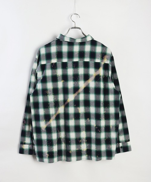 WESTSEA(ウエストシー)の「オンブレチェック ブリーチ加工シャツ(シャツ/ブラウス・メンズ・ネイビー/グリーン/ブラック・M/L/XL)」の16枚目の写真