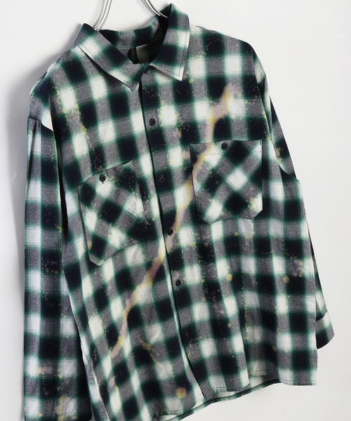 WESTSEA(ウエストシー)の「オンブレチェック ブリーチ加工シャツ(シャツ/ブラウス・メンズ・ネイビー/グリーン/ブラック・M/L/XL)」の17枚目の写真