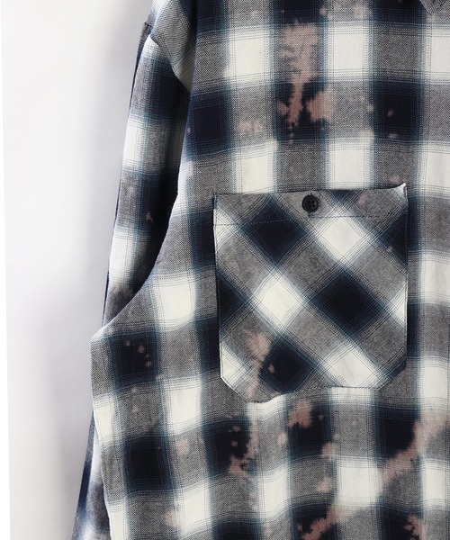 WESTSEA(ウエストシー)の「オンブレチェック ブリーチ加工シャツ(シャツ/ブラウス・メンズ・ネイビー/グリーン/ブラック・M/L/XL)」の22枚目の写真