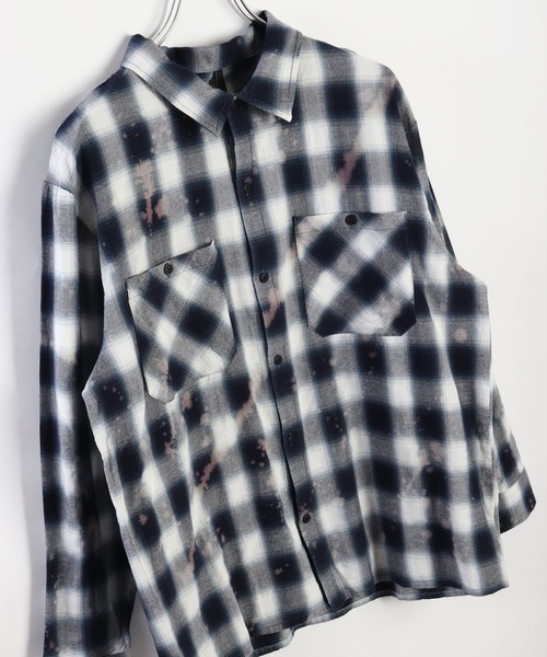 WESTSEA(ウエストシー)の「オンブレチェック ブリーチ加工シャツ(シャツ/ブラウス・メンズ・ネイビー/グリーン/ブラック・M/L/XL)」の20枚目の写真