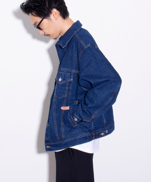 GLOSTER（グロスター）の「【限定展開】【GLOSTER/グロスター】ベーシック 3rd デニムジャケット ビッグGジャン（デニムジャケット・メンズ・インディゴブルー・M/L/XL）」の14枚目の写真