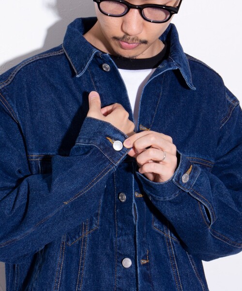 GLOSTER（グロスター）の「【限定展開】【GLOSTER/グロスター】ベーシック 3rd デニムジャケット ビッグGジャン（デニムジャケット・メンズ・インディゴブルー・M/L/XL）」の17枚目の写真