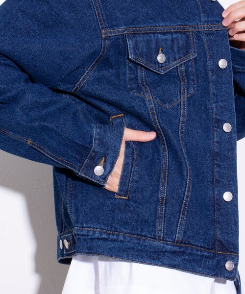 GLOSTER（グロスター）の「【限定展開】【GLOSTER/グロスター】ベーシック 3rd デニムジャケット ビッグGジャン（デニムジャケット・メンズ・インディゴブルー・M/L/XL）」の18枚目の写真