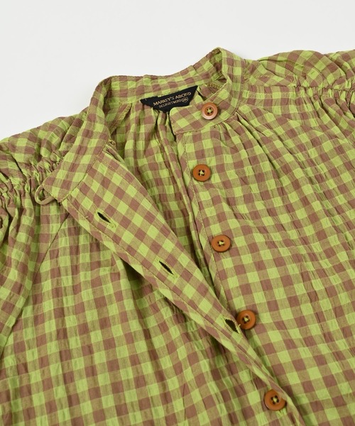 A BOND（アボンド）の「ギンガムシャーリングワンピース（kids/S～LL）（ワンピース・キッズ・イエロー/ピンク/ブラック・S/M/L/LL）」の11枚目の写真