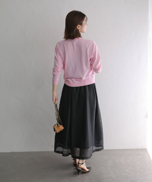 La TOTALITE(ラトータリテ)の「【TORRAZZO DONNA/トラッゾドンナ】shell bijou cardigan(カーディガン/ボレロ・レディース・ネイビー/ブルー系その他/ピンク・FREE)」の11枚目の写真