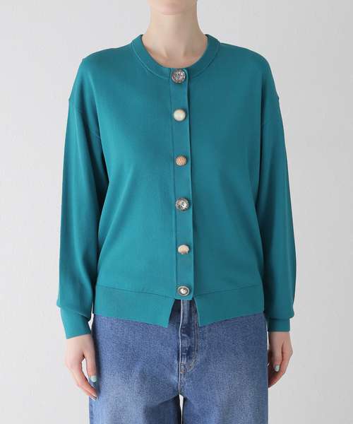 La TOTALITE(ラトータリテ)の「【TORRAZZO DONNA/トラッゾドンナ】shell bijou cardigan(カーディガン/ボレロ・レディース・ネイビー/ブルー系その他/ピンク・FREE)」の14枚目の写真