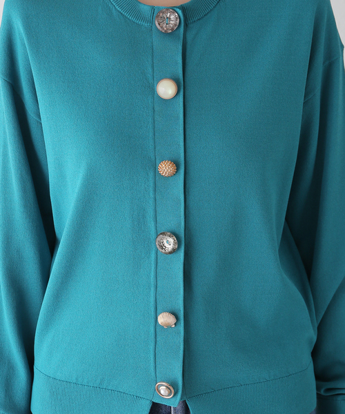 La TOTALITE(ラトータリテ)の「【TORRAZZO DONNA/トラッゾドンナ】shell bijou cardigan(カーディガン/ボレロ・レディース・ネイビー/ブルー系その他/ピンク・FREE)」の21枚目の写真