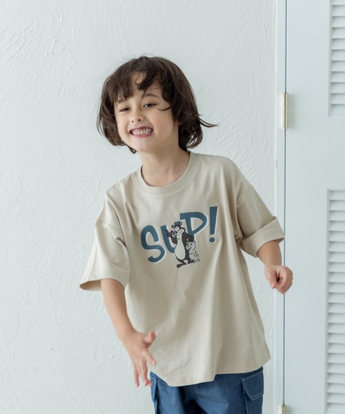 pairmanon（ペアマノン）の「【リンクコーデ】オリジナル ポッププリントTシャツ（Tシャツ/カットソー・キッズ・ライトベージュ/イエロー系その他/ブルー系その他2/ライトブルー/ブラック/ピンク系その他/ライトピンク/ホワイト系その他2/ホワイト系その他4/ブルー/ベージュ系その他/ベージュ系その他2/ホワイト系その他3/ピンク/ホワイト系その他/ベージュ系その他4/ホワイト/パープル/グリーン系その他/ブルー系その他・90/120/110/100/80/130/140/150）」の9枚目の写真