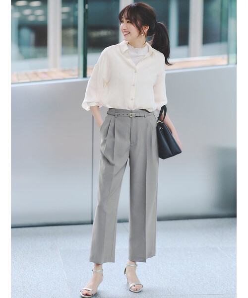 ANY SIS(エニィスィス)の「【洗える】ドライオックスタック ワイドパンツ(その他パンツ・レディース・ライトグレー系/アイボリー系/ネイビー系・1/2/3)」の1枚目の写真