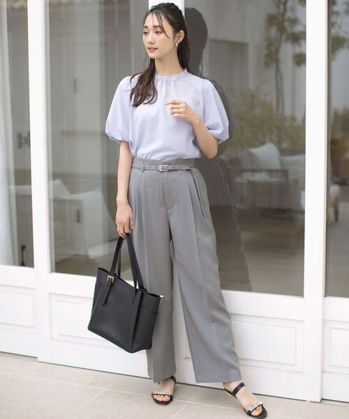 ANY SIS(エニィスィス)の「【洗える】ドライオックスタック ワイドパンツ(その他パンツ・レディース・ライトグレー系/アイボリー系/ネイビー系・1/2/3)」の10枚目の写真