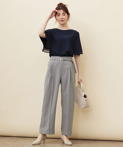 ANY SIS(エニィスィス)の「【洗える】ドライオックスタック ワイドパンツ(その他パンツ・レディース・ライトグレー系/アイボリー系/ネイビー系・1/2/3)」の14枚目の写真