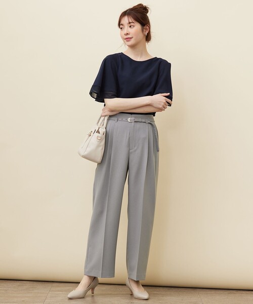 ANY SIS(エニィスィス)の「【洗える】ドライオックスタック ワイドパンツ(その他パンツ・レディース・ライトグレー系/アイボリー系/ネイビー系・1/2/3)」の15枚目の写真
