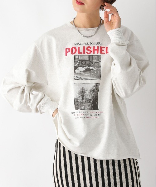 LEPSIM（レプシィム）の「アソートロゴプルオーバー　992086（Tシャツ/カットソー・レディース・イエロー/オフホワイト/グレー・FREE）」の2枚目の写真