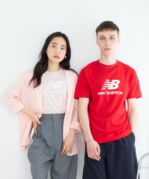 NEW BALANCE(ニューバランス)の「New Balance Stacked Logo ショートスリーブTシャツ(Tシャツ/カットソー・メンズ・ブラック/ネイビー/ホワイト/ライトグレー/レッド・SMALL/MEDIUM/LARGE/X-LARGE/XX-LARGE/XXX-LARGE)」の6枚目の写真