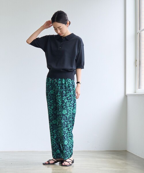 coen（コーエン）の「サラコ5分袖ポロサマーニット（ニット/セーター・レディース・ブラック/グレー/モカ・M/L）」の9枚目の写真