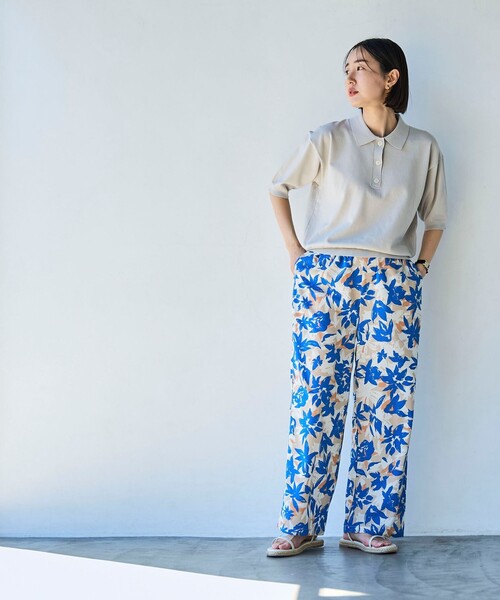 coen（コーエン）の「サラコ5分袖ポロサマーニット（ニット/セーター・レディース・ブラック/グレー/モカ・M/L）」の13枚目の写真