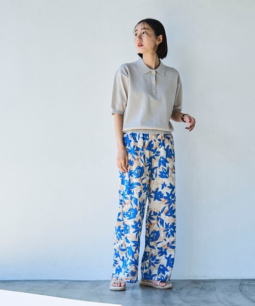 coen（コーエン）の「サラコ5分袖ポロサマーニット（ニット/セーター・レディース・ブラック/グレー/モカ・M/L）」の15枚目の写真