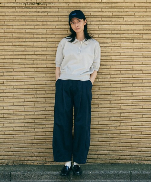 coen（コーエン）の「サラコ5分袖ポロサマーニット（ニット/セーター・レディース・ブラック/グレー/モカ・M/L）」の18枚目の写真