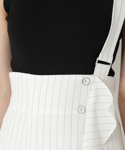 REDYAZEL(レディアゼル)の「サス付きアシメフレアスカート(スカート・レディース・ネイビー/グリーン/オフホワイト・FREE)」の15枚目の写真