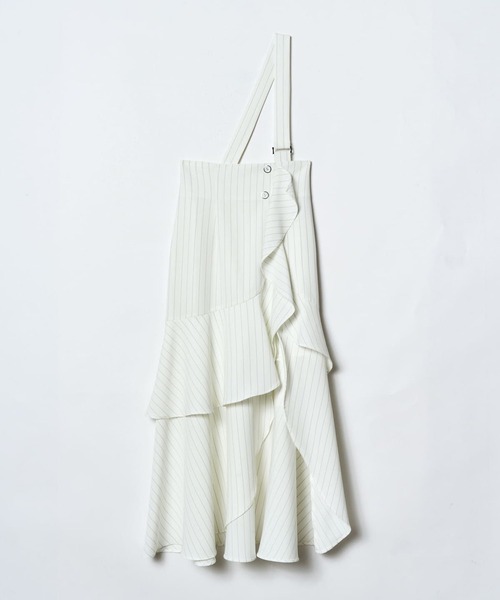 REDYAZEL(レディアゼル)の「サス付きアシメフレアスカート(スカート・レディース・ネイビー/グリーン/オフホワイト・FREE)」の18枚目の写真