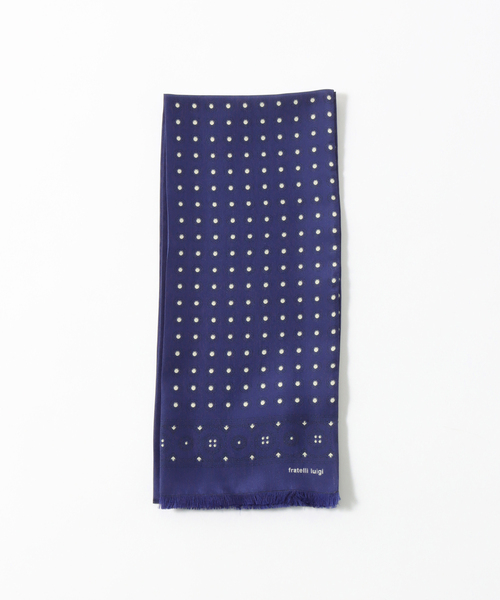 Fratelli Luigi（フラテッリルイージ）の「【Fratelli Luigi / フラテッリ ルイージ】Paisley Like Dot Scarf（バンダナ/スカーフ・メンズ・ネイビー/ピンク・FREE）」の3枚目の写真
