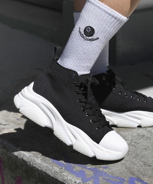 【セール】撥水キャンバス厚底ダッドスニーカー（スニーカー）｜MSG（エムエスジー）