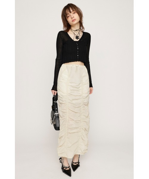 SLY（スライ）の「【2サイズ展開】I LINE GATHER SK アイライン ギャザー スカート（スカート・レディース・アイボリー/ブラック/ライトピンク・1/2）」の7枚目の写真