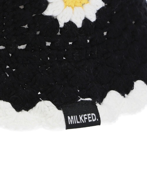 MILKFED.（ミルクフェド）の「FLORAL KNIT HAT（ハット・レディース・ブラック/ベージュ/ライトパープル・ONE SIZE）」の11枚目の写真