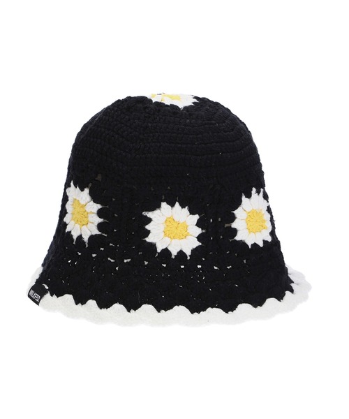 MILKFED.（ミルクフェド）の「FLORAL KNIT HAT（ハット・レディース・ブラック/ベージュ/ライトパープル・ONE SIZE）」の9枚目の写真