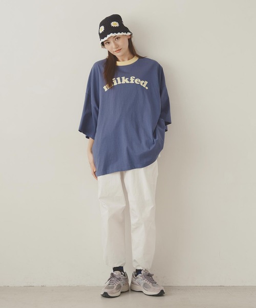MILKFED.（ミルクフェド）の「FLORAL KNIT HAT（ハット・レディース・ブラック/ベージュ/ライトパープル・ONE SIZE）」の15枚目の写真