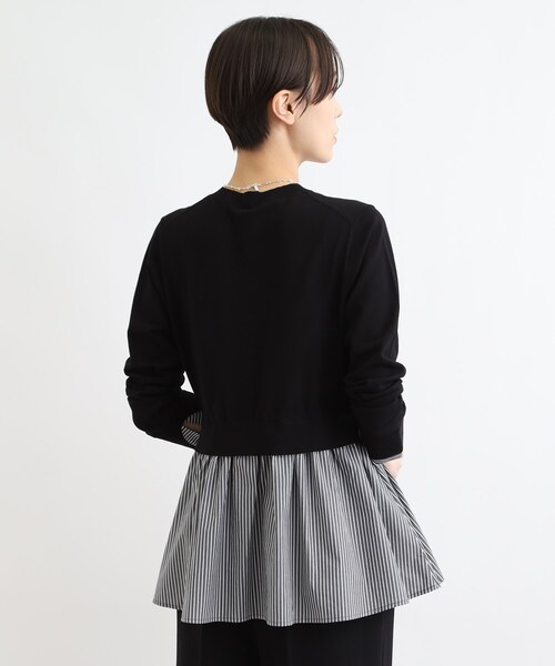 INDIVI(インディヴィ)の「◆【洗える】カーデ風シャツコンビニット(ニット/セーター・レディース・ブラック/ホワイト/ベージュ/ネイビー・05/13/15 /34/38/19)」の11枚目の写真