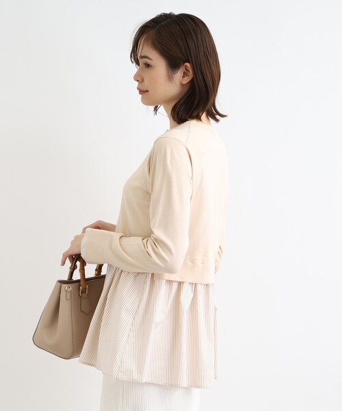 INDIVI(インディヴィ)の「◆【洗える】カーデ風シャツコンビニット(ニット/セーター・レディース・ブラック/ホワイト/ベージュ/ネイビー・05/13/15 /34/38/19)」の14枚目の写真