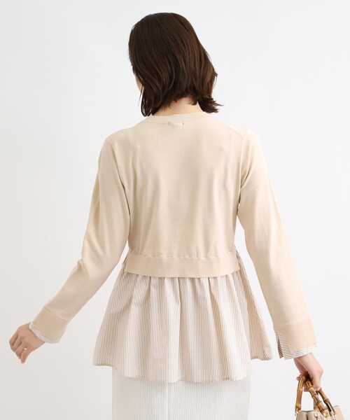 INDIVI(インディヴィ)の「◆【洗える】カーデ風シャツコンビニット(ニット/セーター・レディース・ブラック/ホワイト/ベージュ/ネイビー・05/13/15 /34/38/19)」の15枚目の写真