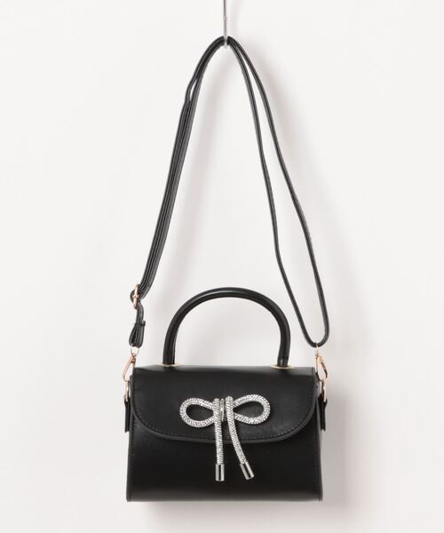 STYLEBLOCK(スタイルブロック)の「リボン付き2WAYミニショルダーバッグ(ショルダーバッグ・レディース・ホワイト/ライトブラウン/ブラック/カーキ/ダークブラウン・FREE)」の7枚目の写真