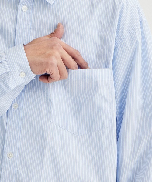 ATON（エイトン）の「【ATON/エイトン】GIZA STRIPE WASHED