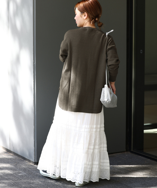 JOURNAL STANDARD relume（ジャーナルスタンダード　レリューム）の「《追加》TCワッフルオーバーサイズロングスリーブTシャツ（Tシャツ/カットソー・レディース・ライトグレー/ピンク/チャコールグレー/ライトブルー/ストーン・FREE）」の9枚目の写真