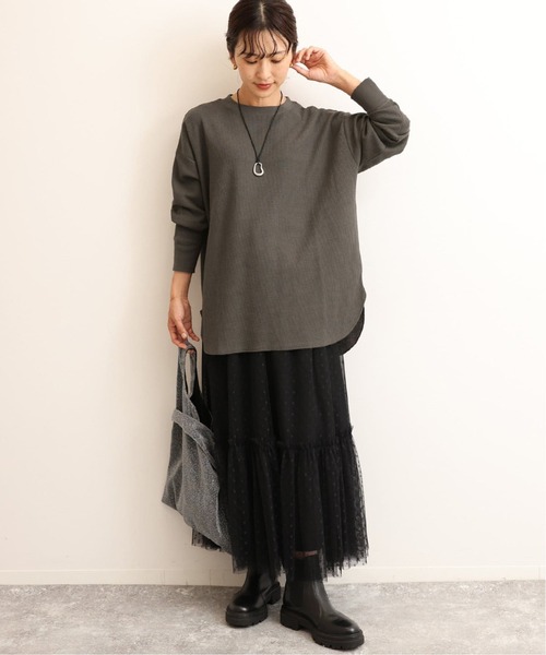 JOURNAL STANDARD relume（ジャーナルスタンダード　レリューム）の「《追加》TCワッフルオーバーサイズロングスリーブTシャツ（Tシャツ/カットソー・レディース・ライトグレー/ピンク/チャコールグレー/ライトブルー/ストーン・FREE）」の12枚目の写真