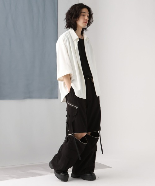 HARE（ハレ）の「【SET UP対応】DABOルーズシャツSS(HARE)（シャツ/ブラウス・メンズ・ホワイト/パープル/ブラック/グリーン・SMALL/MEDIUM）」の9枚目の写真