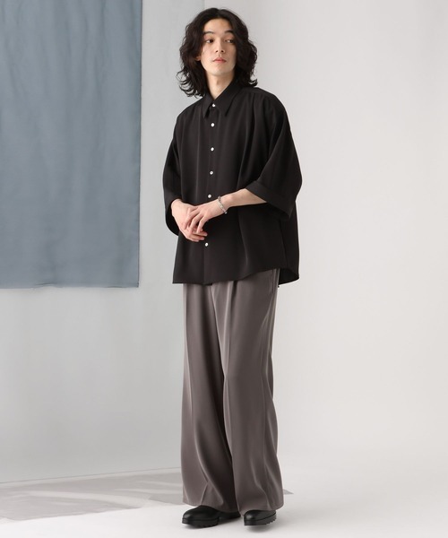 HARE（ハレ）の「【SET UP対応】DABOルーズシャツSS(HARE)（シャツ/ブラウス・メンズ・ホワイト/パープル/ブラック/グリーン・SMALL/MEDIUM）」の7枚目の写真