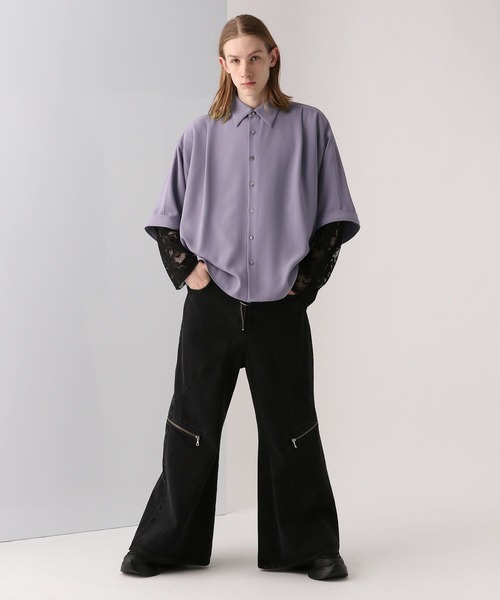 HARE（ハレ）の「【SET UP対応】DABOルーズシャツSS(HARE)（シャツ/ブラウス・メンズ・ホワイト/パープル/ブラック/グリーン・SMALL/MEDIUM）」の21枚目の写真