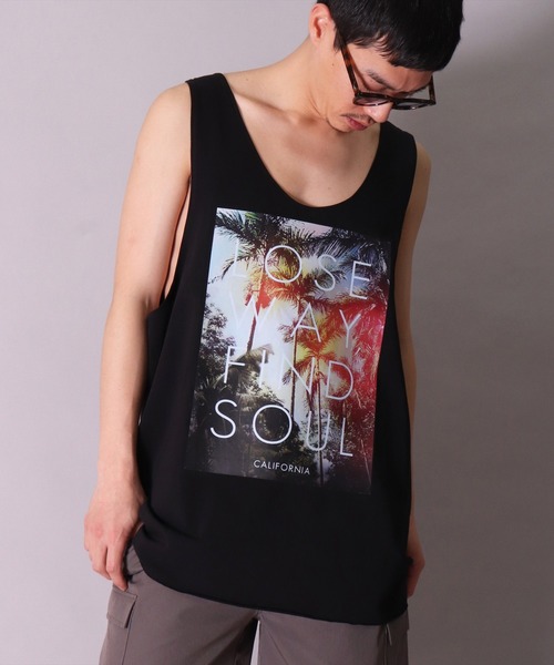 BAYBLO（ベイブロ）の「(BB)【ユニセックス】サマー グラフィック ストレッチ タンクトップ（タンクトップ・メンズ・ベージュ/ブラック/オフホワイト・LARGE/MEDIUM）」の7枚目の写真