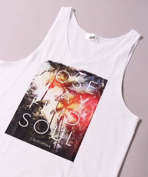 BAYBLO（ベイブロ）の「(BB)【ユニセックス】サマー グラフィック ストレッチ タンクトップ（タンクトップ・メンズ・ベージュ/ブラック/オフホワイト・LARGE/MEDIUM）」の10枚目の写真