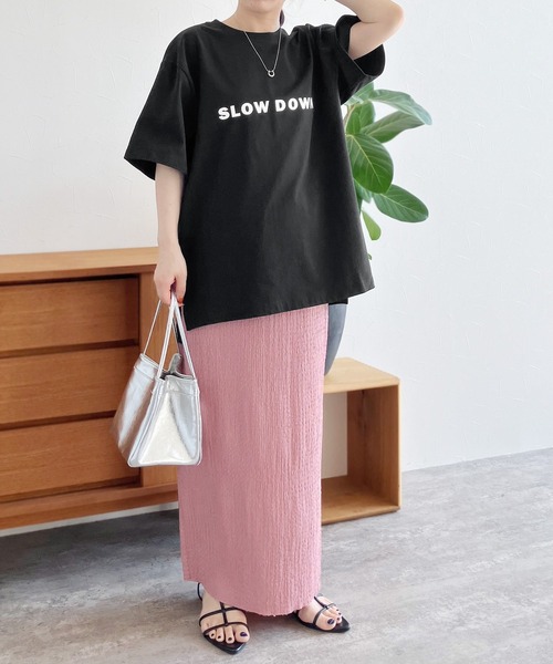 reca(レカ)の「ロゴプリントTシャツ(Tシャツ/カットソー・レディース・オフホワイト/ブラック/グレイッシュベージュ・FREE)」の19枚目の写真