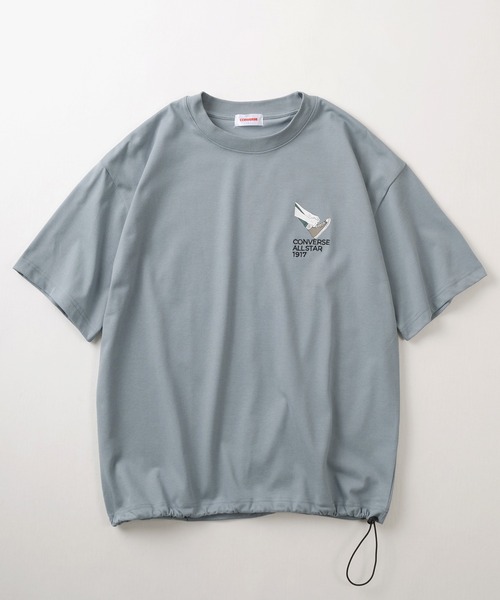 CONVERSE(コンバース)の「【CONVERSE/コンバース】スニーカー「On feet」イラスト 3Typeデザイン ビッグシルエット スピンドル付き Tシャツ/ 半袖Tシャツ(Tシャツ/カットソー・メンズ・ブルーグレー/オフホワイト/グレー/ブラック/ライトブルー/ホワイト・XL/L/M)」の12枚目の写真